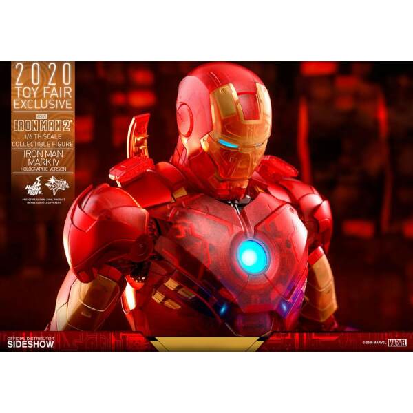 Figura Iron Man 2 Mark IV (Holographic Version) 2020 Toy Fair Exclusive 30 cm, Hot Toys - Collector4u.com