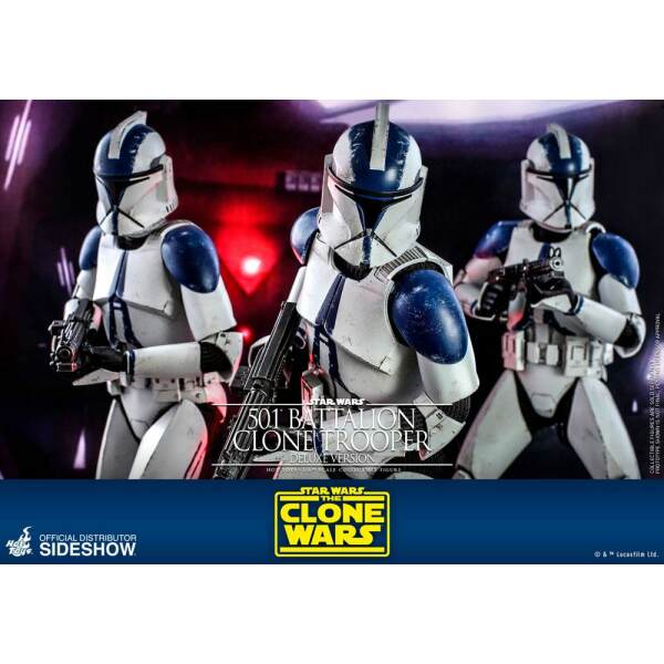 Figura Clone Trooper Deluxe Batallón 501st The Clone Wars, Star Wars 1/6 Hot Toys 30 cm - Collector4U.com