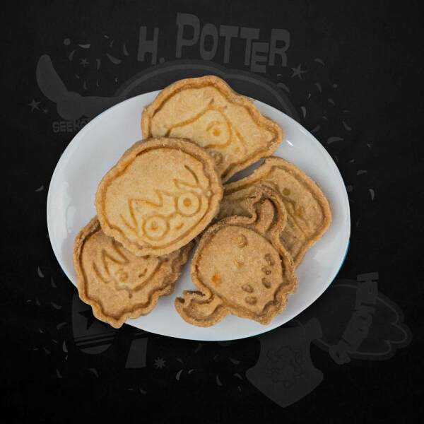 Pack de 6 Cortadores / Sellos de galletas Kawaii Harry Potter - Collector4u.com