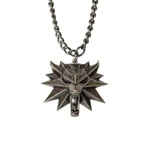 Witcher III Wild Hunt Medallón con Collar Wolf - Collector4U.com