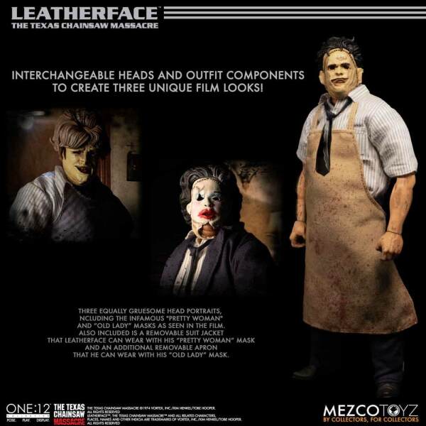 Figura Leatherface La Matanza de Texas 1/12 Deluxe Edition 17 cm One:12 Mezco Toys - Collector4U.com