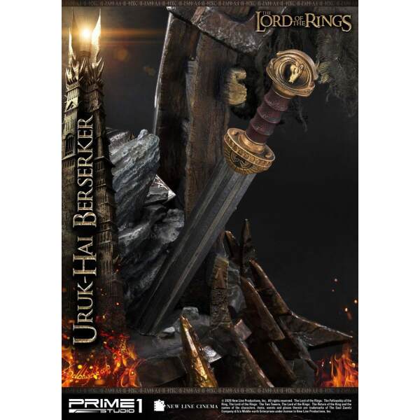 Estatua Uruk-Hai Berserker El Señor de los Anillos 1/4 93 cm - Collector4u.com