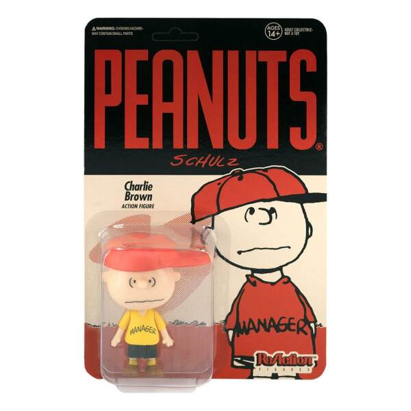 Figura Charlie Brown Manager Peanuts ReAction Wave 2 10 cm Super7 - Collector4U.com