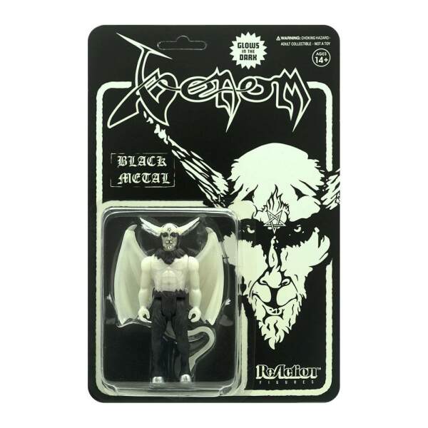Figura ReAction Black Metal Venom (Glow In The Dark) 10 cm Super7 - Collector4U.com