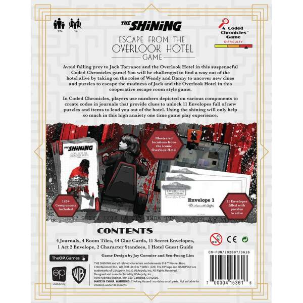 Juego de Mesa Escape from the Overlook Hotel El resplandor – A Coded Chronicles™ Game *INGLÉS* - Collector4u.com