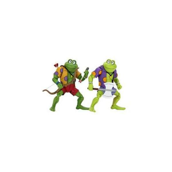 Figuras Genghis & Rasputin Frog Tortugas Ninja Pack de 2 18 cm Neca - Collector4U.com