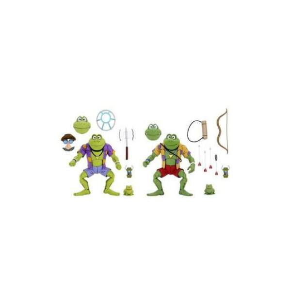 Figuras Genghis & Rasputin Frog Tortugas Ninja Pack de 2 18 cm Neca - Collector4U.com