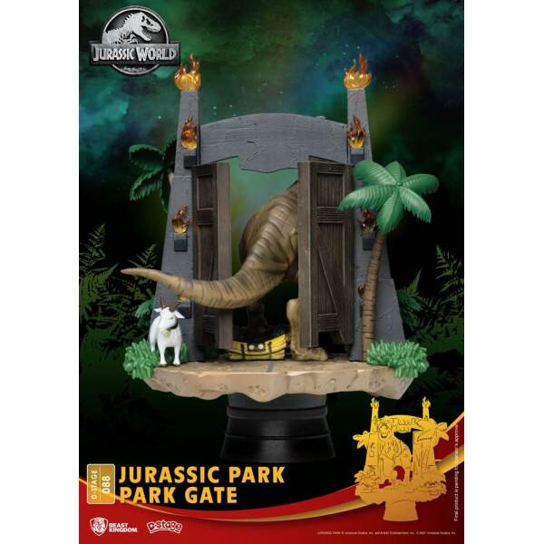 Diorama Park Gate Parque Jurásico PVC D-Stage 15 cm Beast Kingdom - Collector4U.com