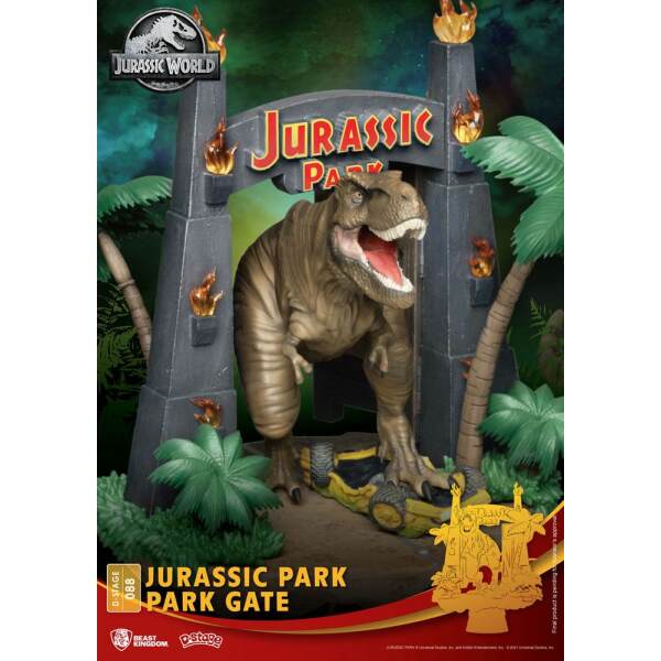 Diorama Park Gate Parque Jurásico PVC D-Stage 15 cm Beast Kingdom - Collector4U.com