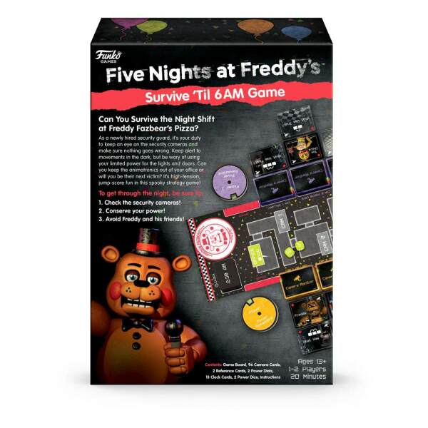 Five Nights at Freddy's Juego de Mesa Survive 'Til 6AM *Edición INGLÉS* - Collector4U.com