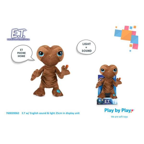 E.T., el extraterrestre Figura de peluche con sonido y luz E.T. 25 cm *Edición Inglés* - Collector4U.com