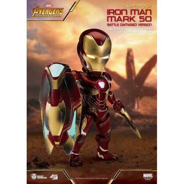Figura Iron Man Mark 50 Vengadores Infinity War Egg Attack 16 cm Beast Kingdom - Collector4U.com