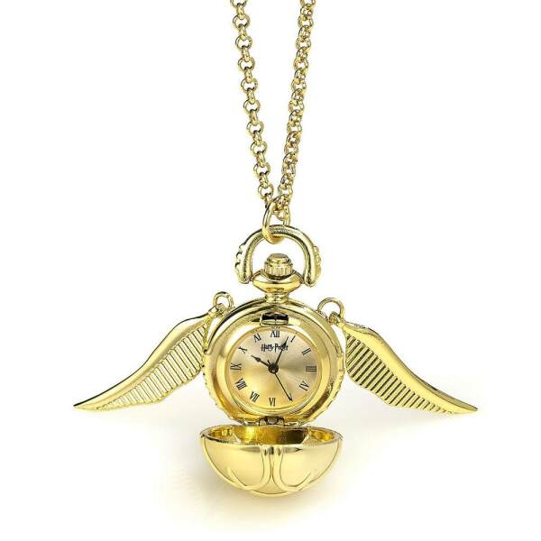 Collar con reloj Snitch dorada Harry Potter (chapado en oro) - Collector4U.com