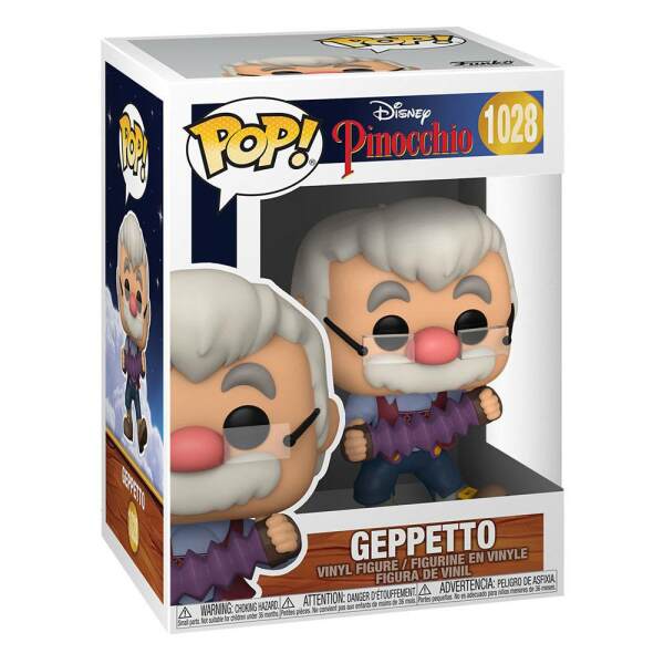 Funko Geppetto W/Accrdion Pinocchio 80th Anniversary POP! Disney Vinyl Figura 9 cm - Collector4U.com