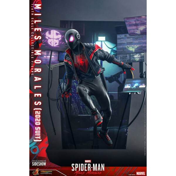 Figura Miles Morales Suit 2020 Marvel Spider Man Video Game Masterpiece 1 6 Hot Toys 30 Cm 12
