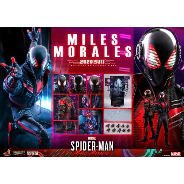 Figura Miles Morales Suit 2020 Marvel Spider Man Video Game Masterpiece 1 6 Hot Toys 30 Cm 22