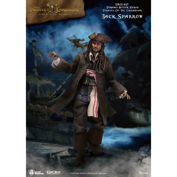 Figura Jack Sparrow Piratas del Caribe Dynamic 8ction Heroes 1/9 20 cm Beast Kingdom - Collector4U.com