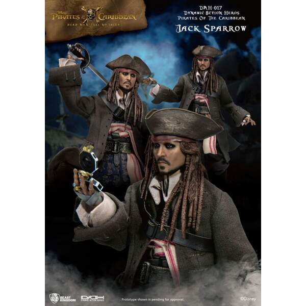 Figura Jack Sparrow Piratas del Caribe Dynamic 8ction Heroes 1/9 20 cm Beast Kingdom - Collector4U.com