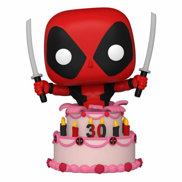 Marvel Deadpool 30th Anniversary Figura POP! Vinyl Deadpool in Cake 9 cm - Collector4U.com