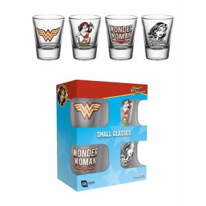 Pack Wonder Woman 4 Vasos de Chupitos 60´s Pop