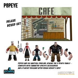 Figuras Popeye 5 Points Deluxe Box Set 9 cm Mezco