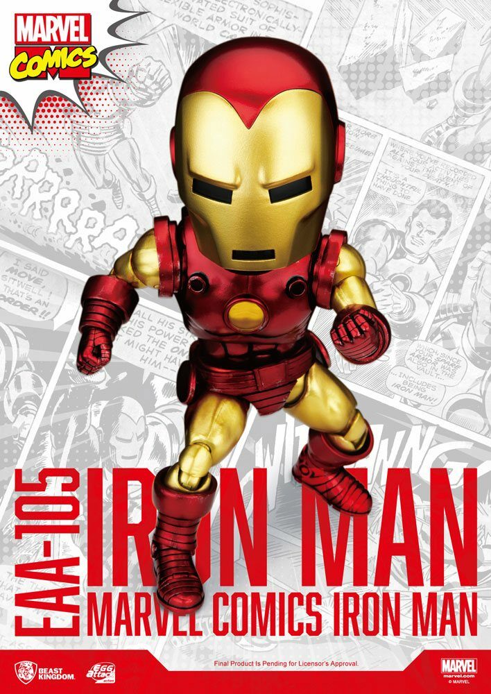 Figura Iron Man Classic Version, Marvel Egg Attack Beast Kingdom Toys 16cm - Collector4u.com