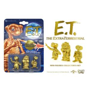 Pack de 3 Minifiguras E.T. El Extraterrestre Collector’s Set Golden Edition 5 cm collector4u.com