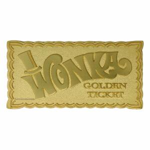 Réplica Mini Golden Ticket Willy Wonka & la fábrica de chocolate (dorado) FaNaTtik - Collector4u.com