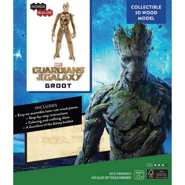 Maqueta Groot Guardianes de la Galaxia IncrediBuilds 3D Marvel - Collector4U.com