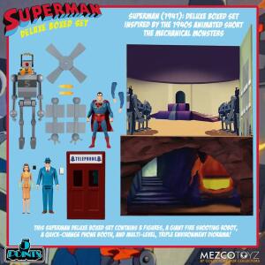 Superman The Mechanical Monsters (1941) Figuras 5 Points Deluxe Box Set 10 cm Mezco