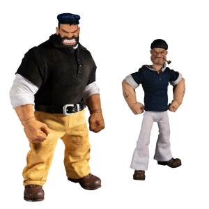 Popeye Figuras 1/12 Popeye & Bluto: Stormy Seas Ahead Deluxe Box Set One:12 Mezco Toys