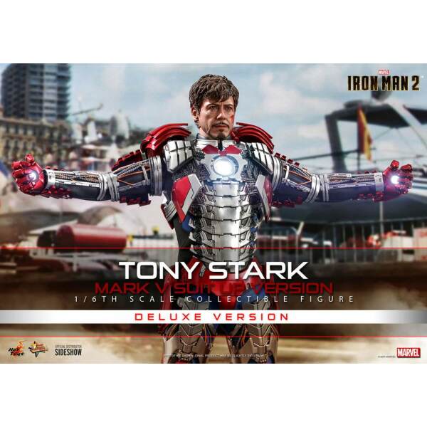 Figura Tony Stark Mark V Suit Up Version Deluxe Iron Man 2 Movie Masterpiece 1 6 Hot Toys 31cm 4