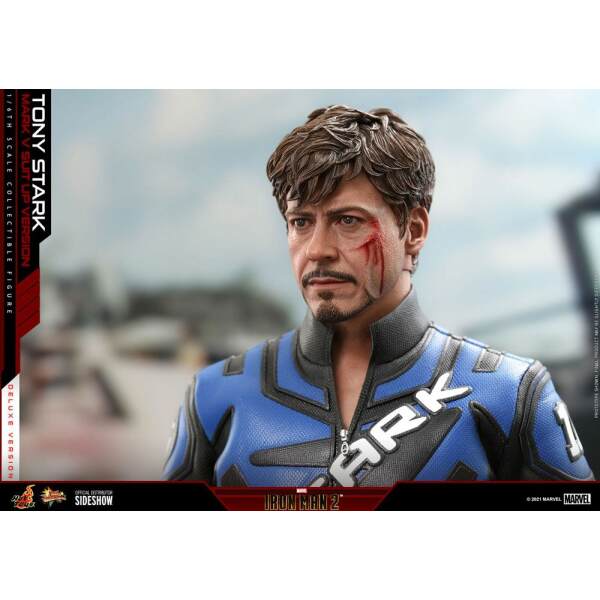 Figura Tony Stark Mark V Suit Up Version Deluxe Iron Man 2 Movie Masterpiece 1 6 Hot Toys 31cm 6