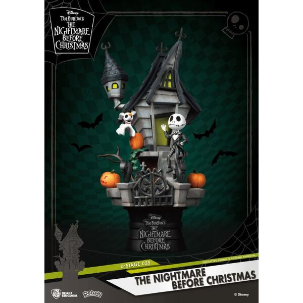 Diorama Jack’s Haunted House Pesadilla antes de Navidad PVC D-Stage 15 cm Beast Kingdom Toys - Collector4u.com