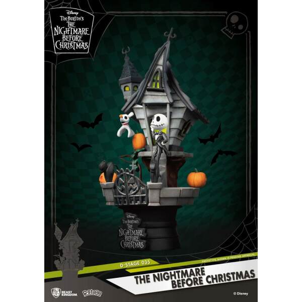 Diorama Jack's Haunted House Pesadilla antes de Navidad PVC D-Stage 15 cm Beast Kingdom Toys - Collector4U.com
