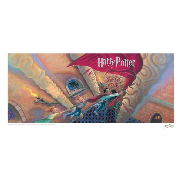 Litografia Harry Potter Chamber of Secrets Book Cover Artwork Limited Edition 42 x 30 cm - Collector4u.com