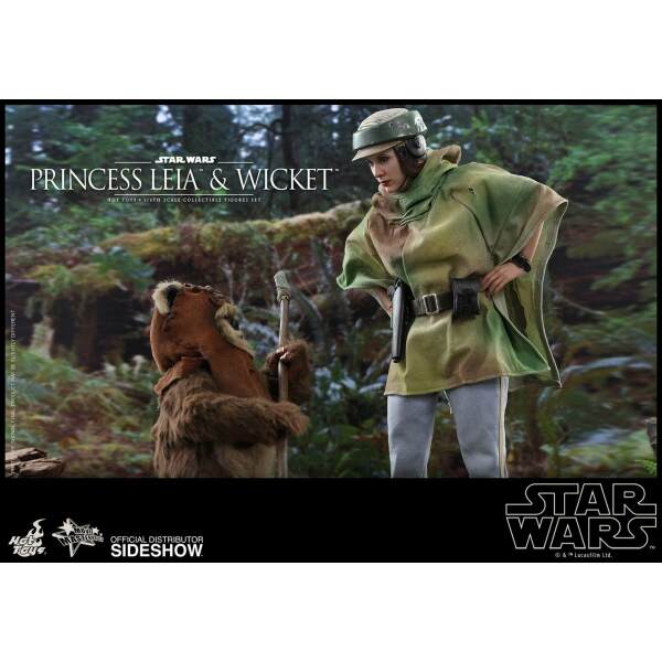 Figuras Movie Masterpiece 1/6 Princess Leia & Wicket Star Wars Episode VI Pack de 2 15-27 cm - Collector4U.com