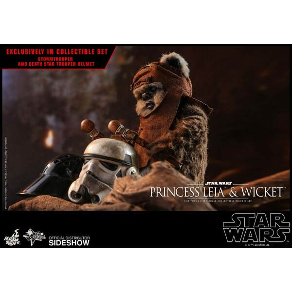 Figuras Movie Masterpiece 1/6 Princess Leia & Wicket Star Wars Episode VI Pack de 2 15-27 cm - Collector4U.com