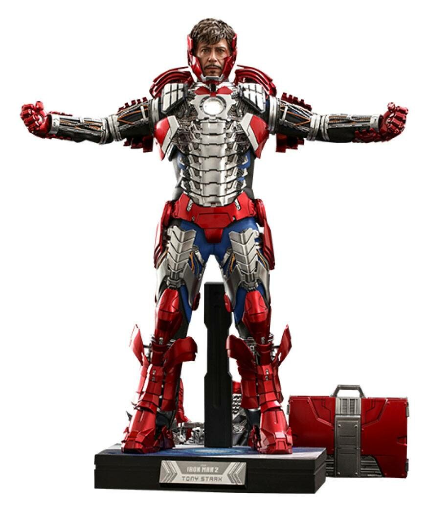 Figura Tony Stark Mark V Suit Up Version Deluxe Iron Man 2 Movie Masterpiece 1/6 Hot Toys 31cm