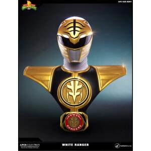 Busto White Ranger Power Rangers 1/1 Pop Culture Shock 63cm - Collector4u.com