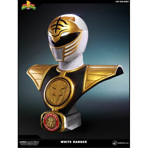 Busto White Ranger Power Rangers 1/1 Pop Culture Shock 63cm - Collector4U.com