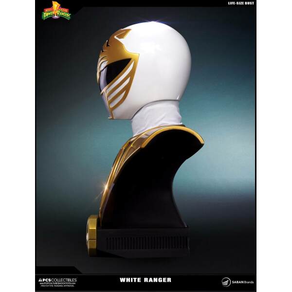 Busto White Ranger Power Rangers 1/1 Pop Culture Shock 63cm - Collector4U.com