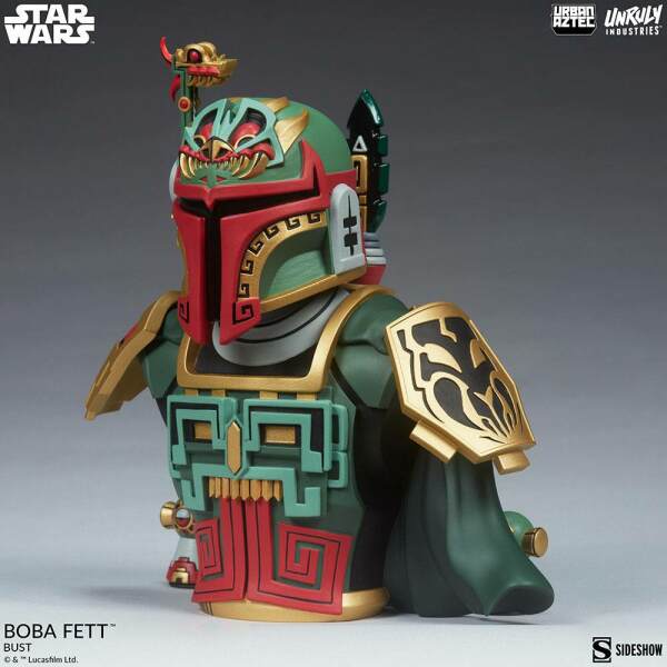 Busto Boba Fett Star Wars vinilo Urban Aztec by Jesse Hernandez 20 cm Unruly Industries - Collector4U.com