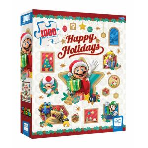 Puzzle Happy Holidays Super Mario (1000 piezas) USAopoly collector4u.com