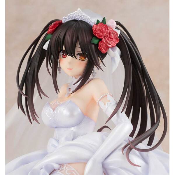 Estatua Kurumi Tokisaki Date A Live Pvc 1 7 Light Novel Edition Wedding Dress Ver 13 Cm 4