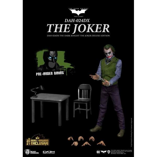 Figura The Joker Deluxe Version Batman The Dark Knight Dynamic 8ction Heroes 1/9 21cm - Collector4u.com