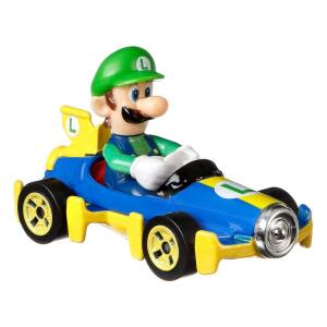 Vehículo Luigi Mario Kart Hot Wheels 1/64(Mach 8) 8 cm Mattel
