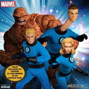 Figuras Fantastic Four Deluxe Steel Box Set 1/12 Marvel One:12 Mezco Toys 16cm - Collector4U.com