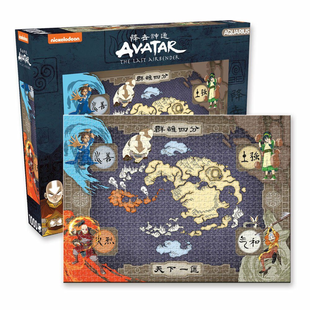 Puzzle Map Avatar: la leyenda de Aang (1000 piezas) Aquarius - Collector4u.com