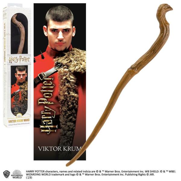 Varita Mágica Viktor Krum Harry Potter PVC 30cm Noble Collection - Collector4u.com